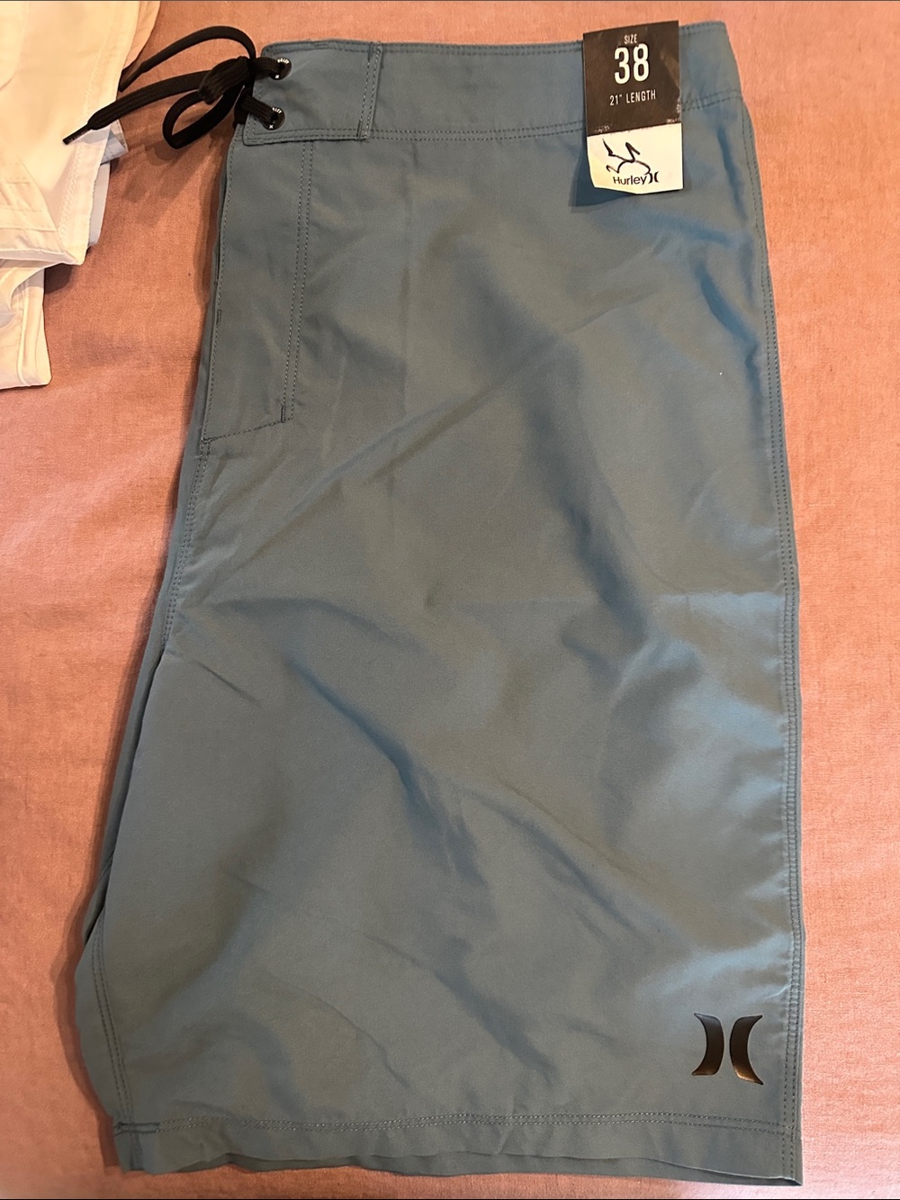 Hurley Slate Blue Men's Boardshorts with Black Drawstring
